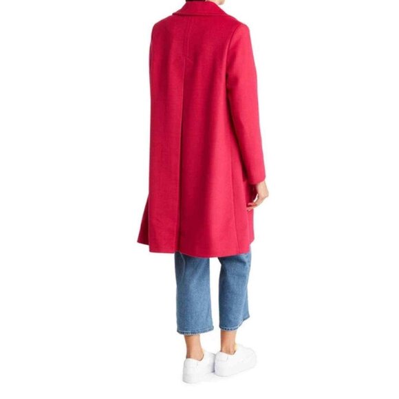 🆕SAM EDELMAN Wool Blend Long Coat Boysenberry Pink 10 - Picture 2 of 7